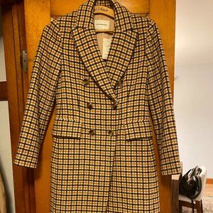 NWT Club Monaco Jemma Plaid Coat